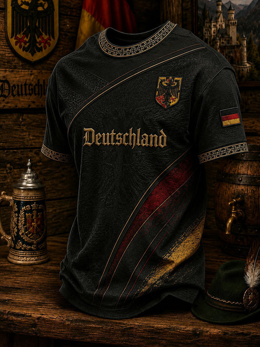 Herren-Fußball-T-Shirt mit Deutschland-Druck