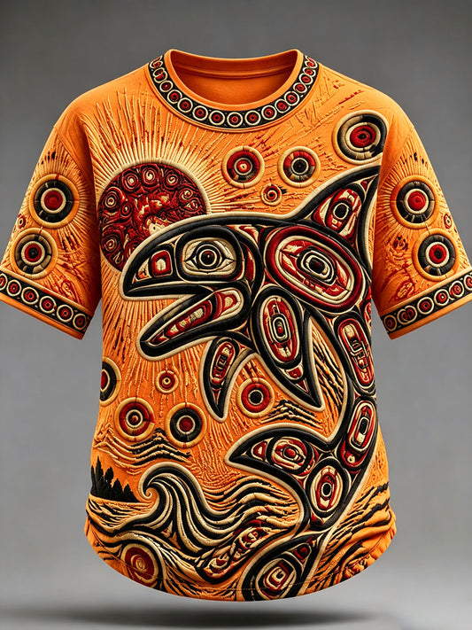 Indigenes Print-T-Shirt für Männer