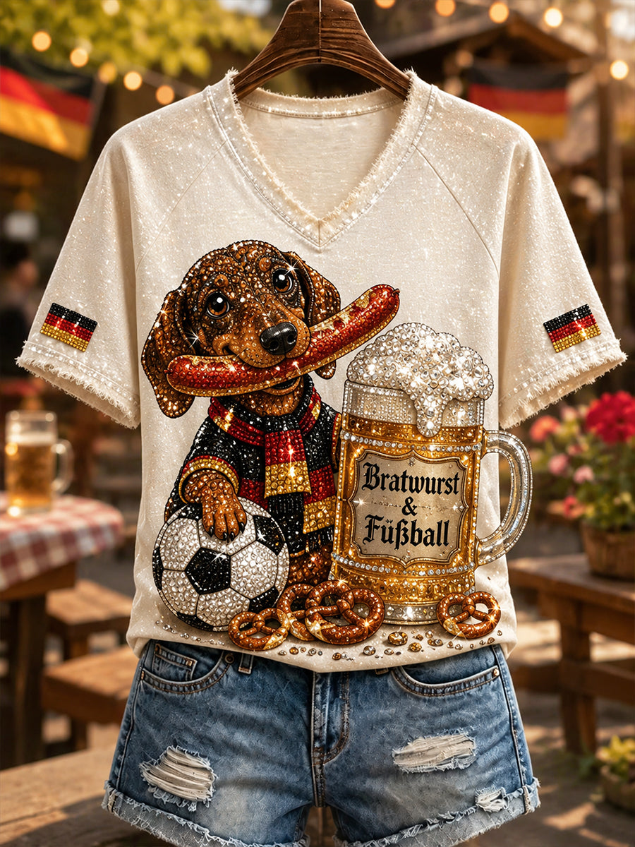 Herren-Fußballkurzarmshirt aus Deutschland