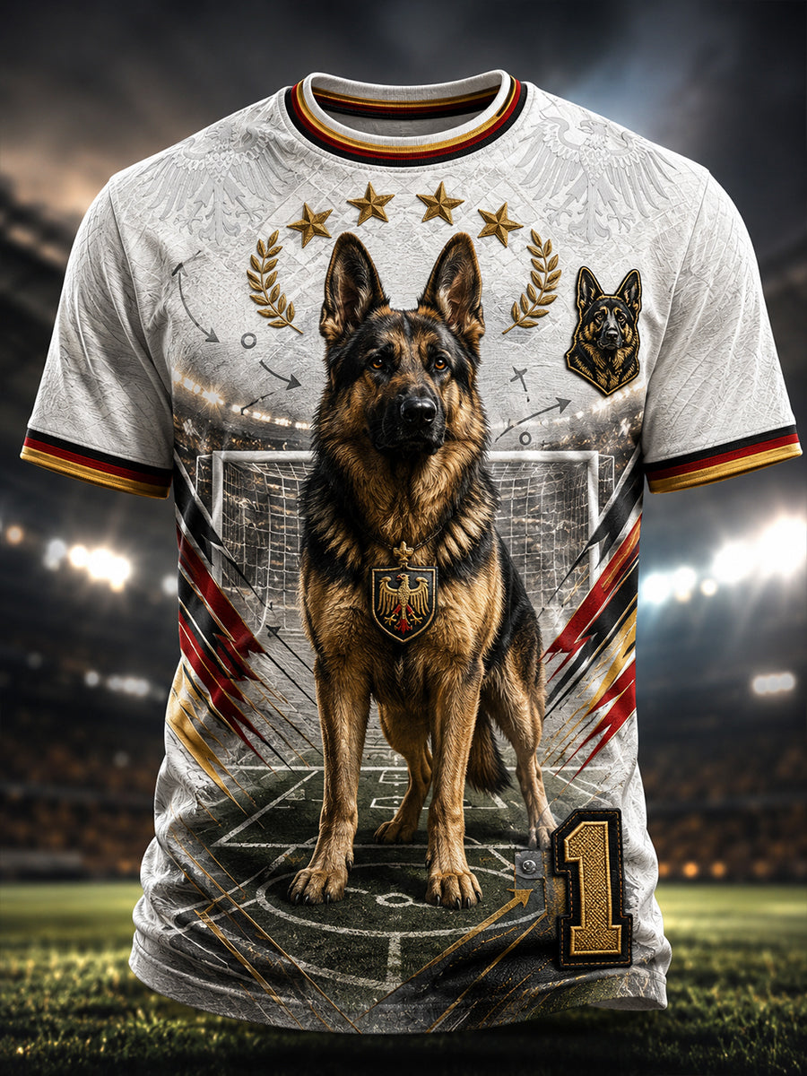 Herren-Fußball-T-Shirt aus Deutschland mit kurzen Ärmeln