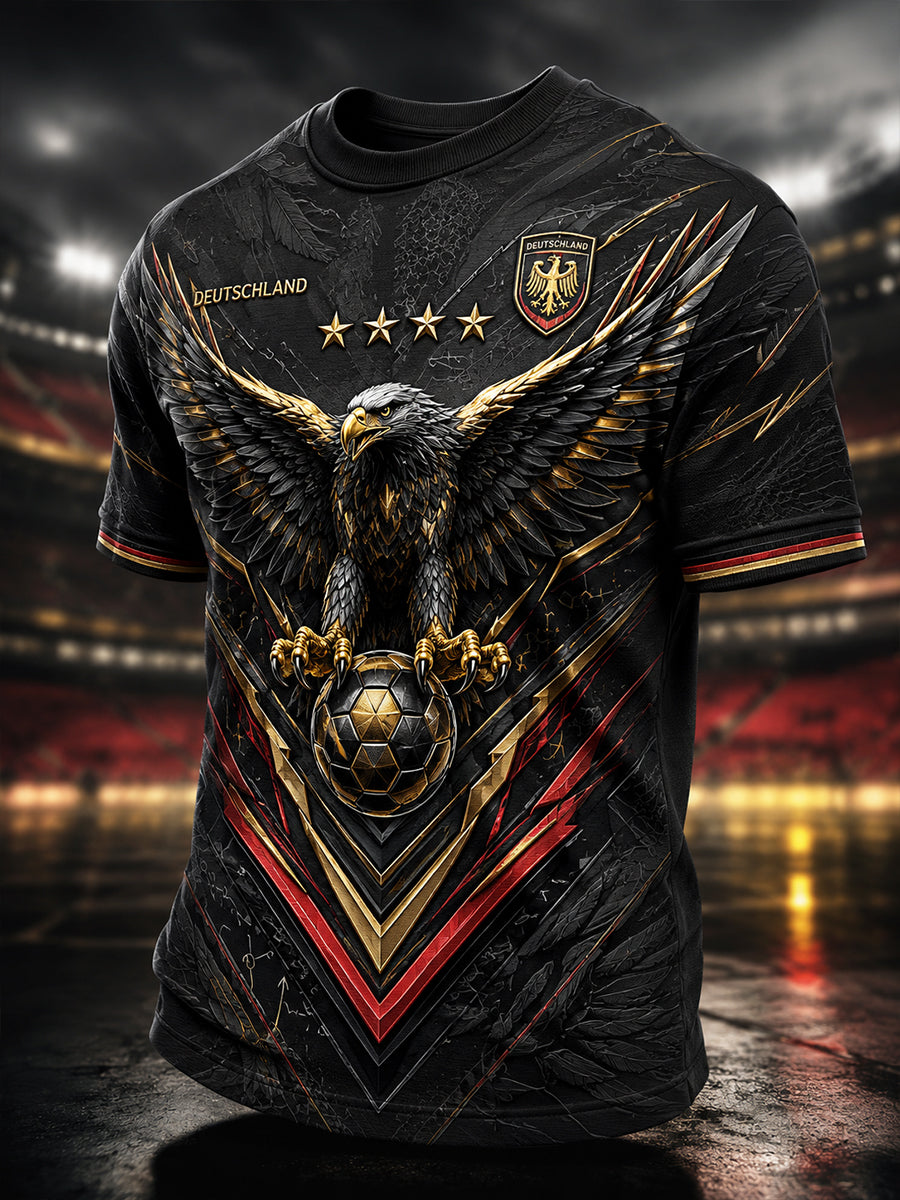 Herren-Fußball-T-Shirt aus Deutschland mit kurzen Ärmeln