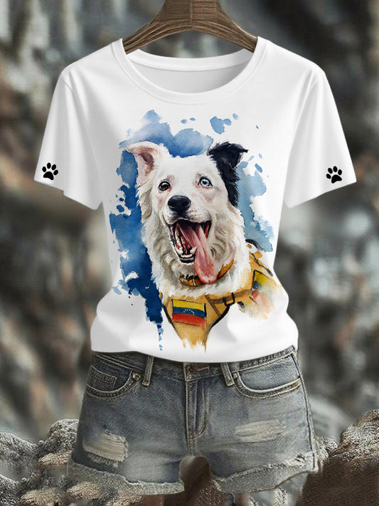 Damen-T-Shirt mit venezolanischem Heldenhund, Tsunami und patriotischem Motiv für Hundefreunde