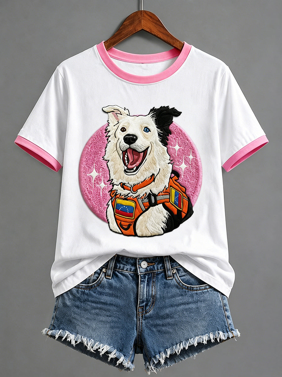 Damen-T-Shirt mit venezolanischem Heldenhund, Tsunami und patriotischem Motiv für Hundefreunde