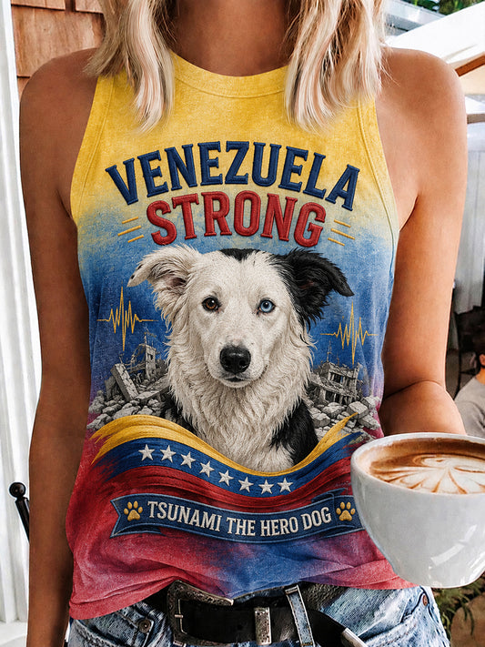 Tsunami Patriotische Hunde-Liebhaber weste für Frauen Venezuela Hero Dog