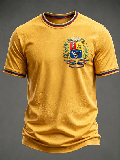 Herren-T-Shirt mit venezolanischem Heldenhund, Tsunami-Motiv und patriotischer Botschaft für Hundeliebhaber