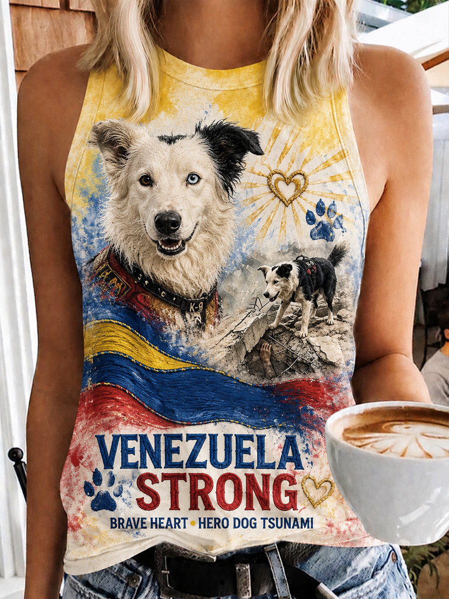 Tsunami Patriotische Hunde-Liebhaber weste für Frauen Venezuela Hero Dog