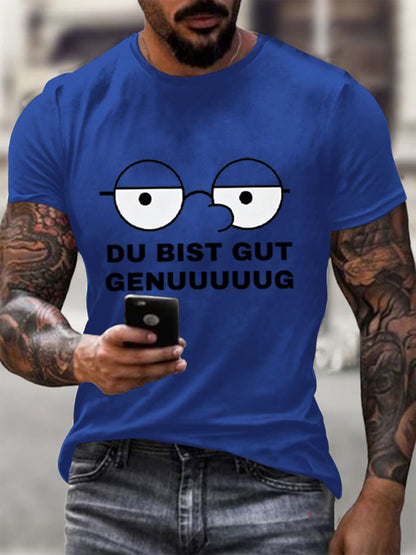 Herren-T-Shirt mit viralem Meme: Du bist gut genug – deutsche Affirmation