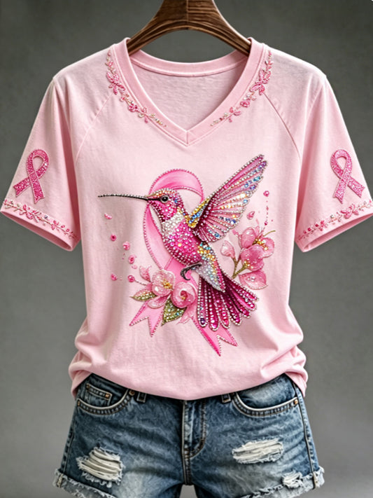 T-Shirt zur Sensibilisierung für Brustkrebs bei Frauen