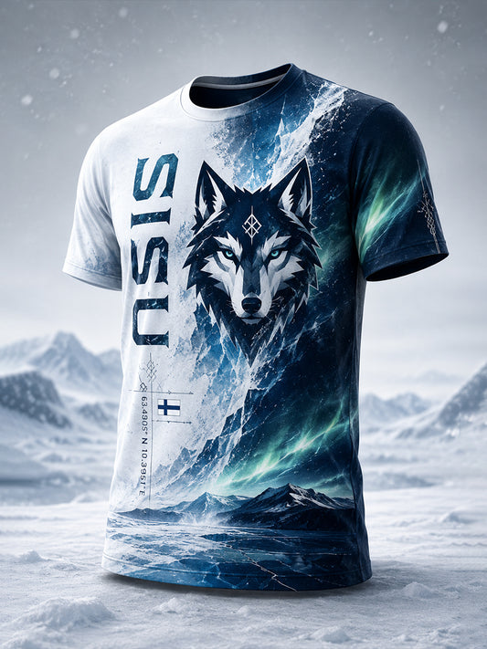 Herren Finnischer Veteran Sisu Serie Kunstdruck T-Shirt