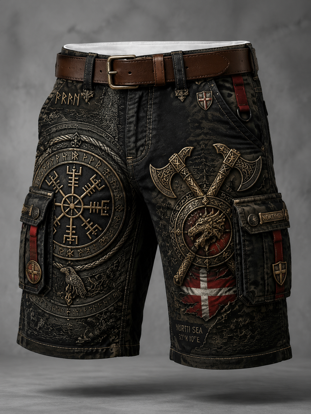 Dänische Wikinger-Cargo-Shorts für Männer