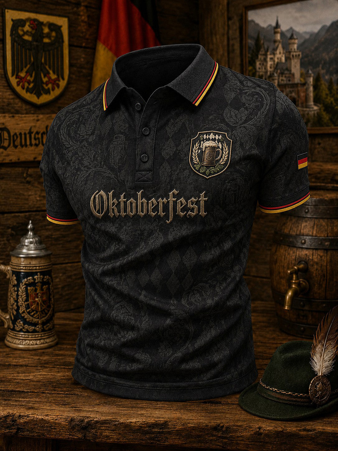 Herren-Oktoberfest-Printhemd