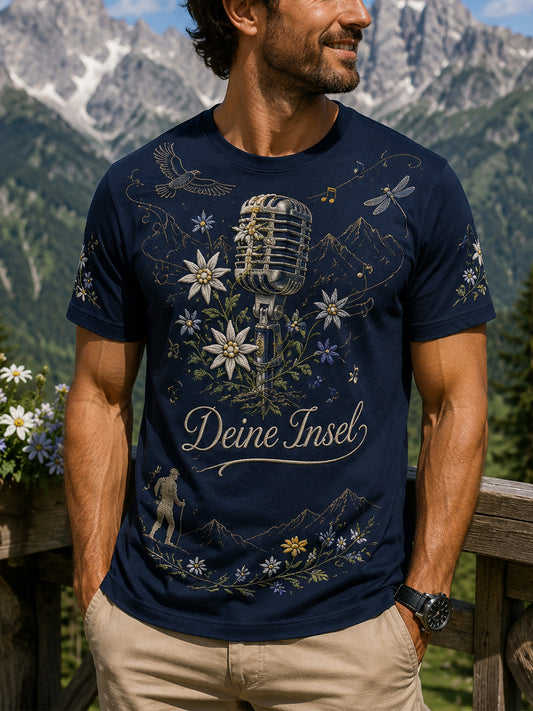 Herren-Danube-Island-Festival-Gedenkdruck-T-Shirt