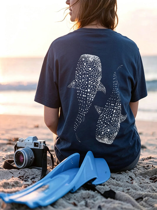 Frauen T-Shirt mit Hai-Print