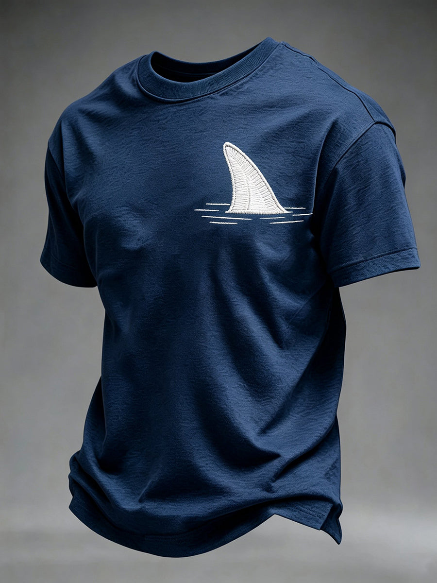 Herren T-Shirt mit Hai-Print