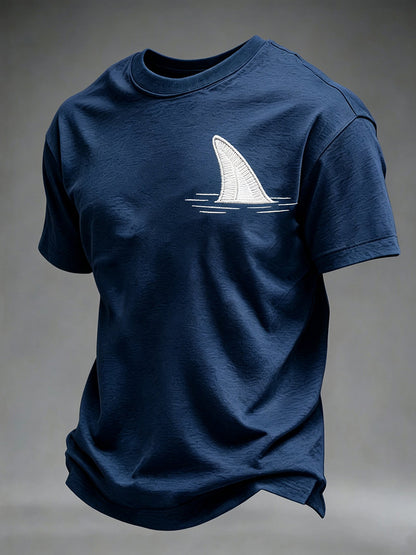 Herren T-Shirt mit Hai-Print