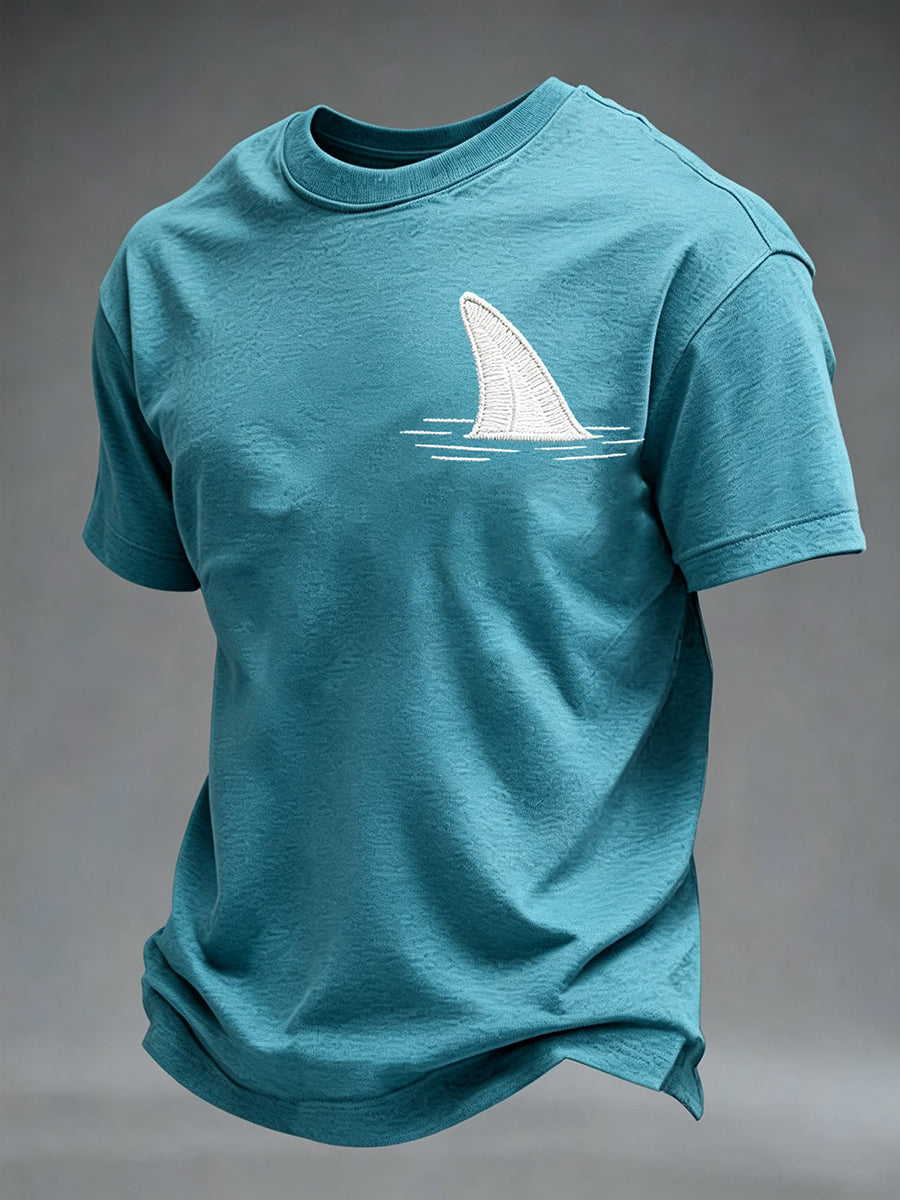 Herren T-Shirt mit Hai-Print
