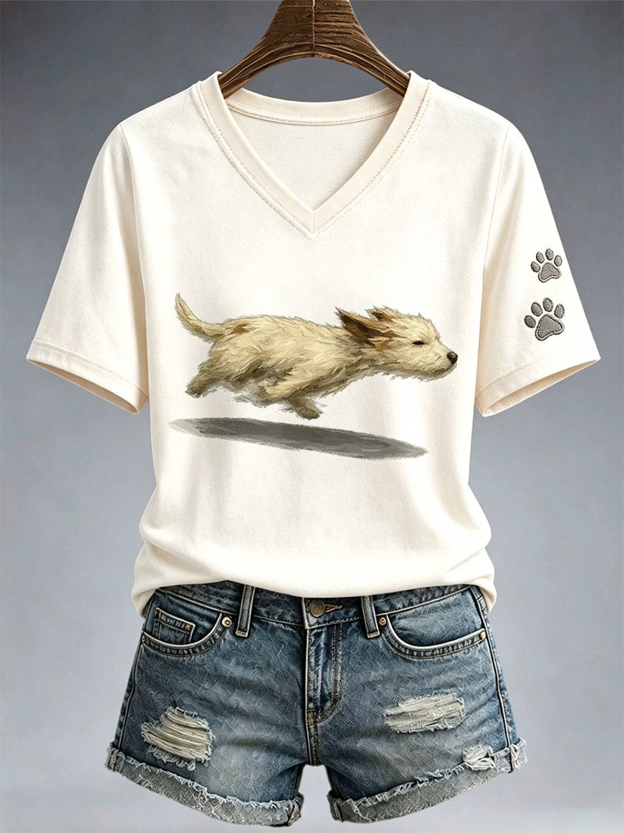 Der niedliche Laufhund der Frauen T-Shirt