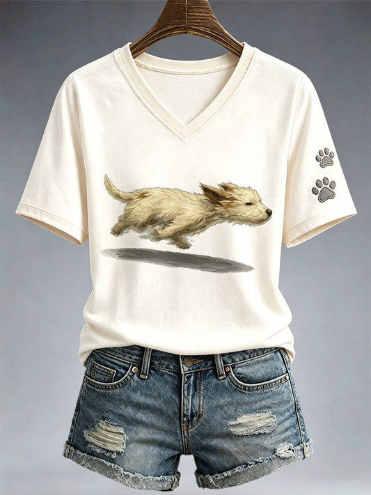 Der niedliche Laufhund der Frauen T-Shirt