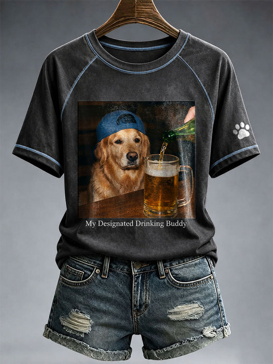 Frauen mein designierter Trink buddy Golden Retriever T-Shirt