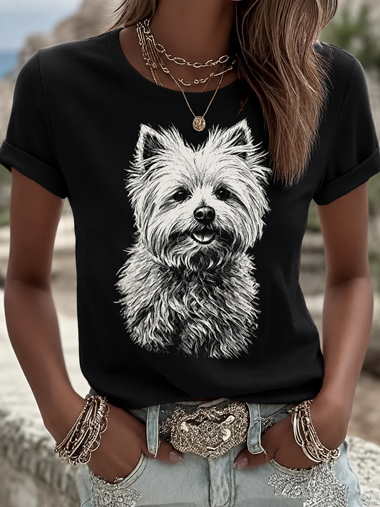 Frauen West Highland White Terrier Kurzarm T-Shirt