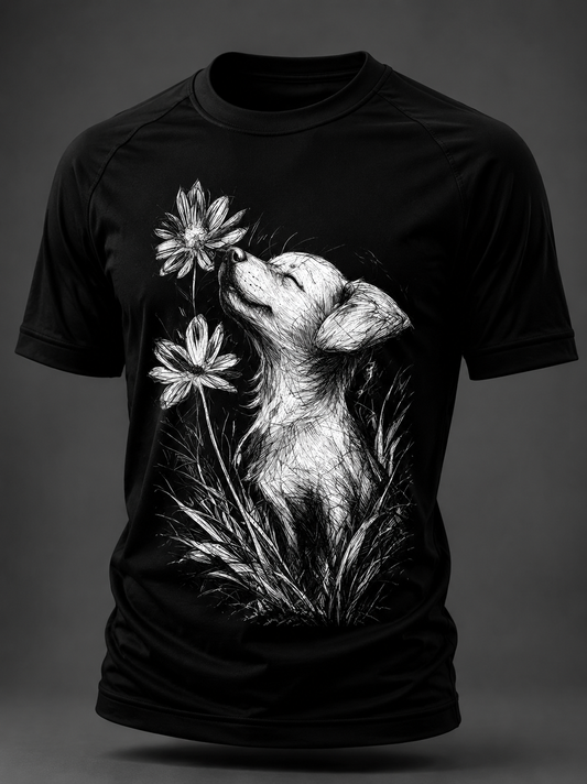 Kurzarm-T-Shirt für Herren Golden Retriever
