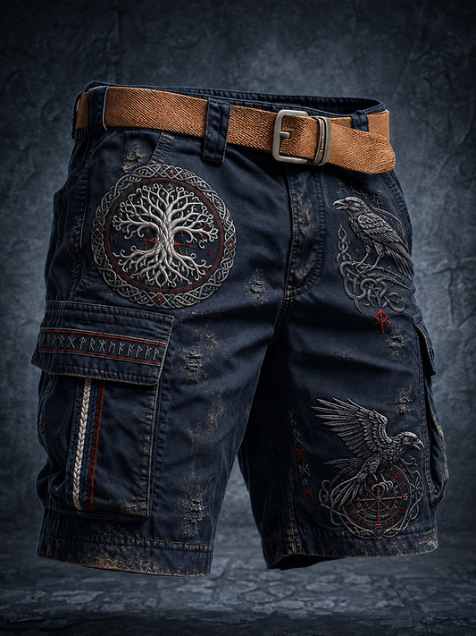 Retro-Viking‑Kunstdruck im nordischen Stil Freizeit‑Cargohosen