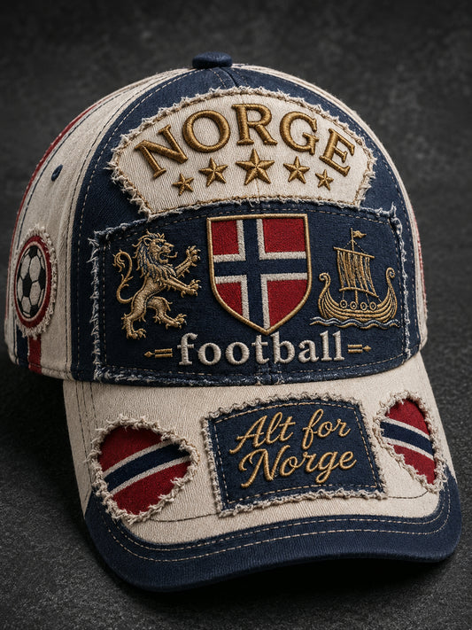 Unisex-Hut mit patriotischem Kulturdigitaldruck im norwegisch-vikingischen Stil