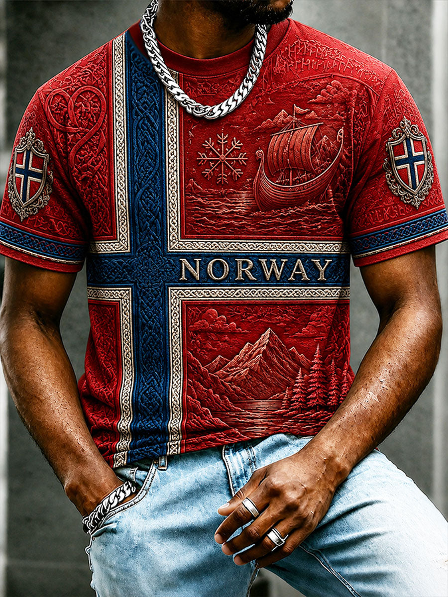 Herren Norwegian Viking Spirit Casual T-Shirt