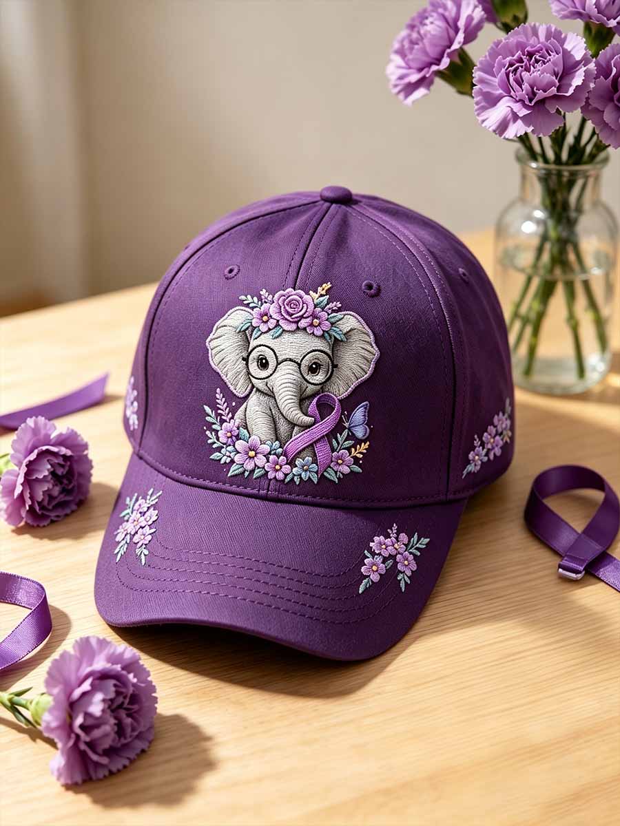 Frauen Alzheimer Unterstützung Muster Print Hut