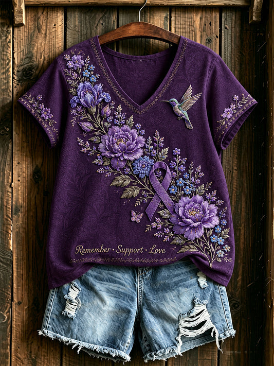 Frauen V-Ausschnitt T-Shirt