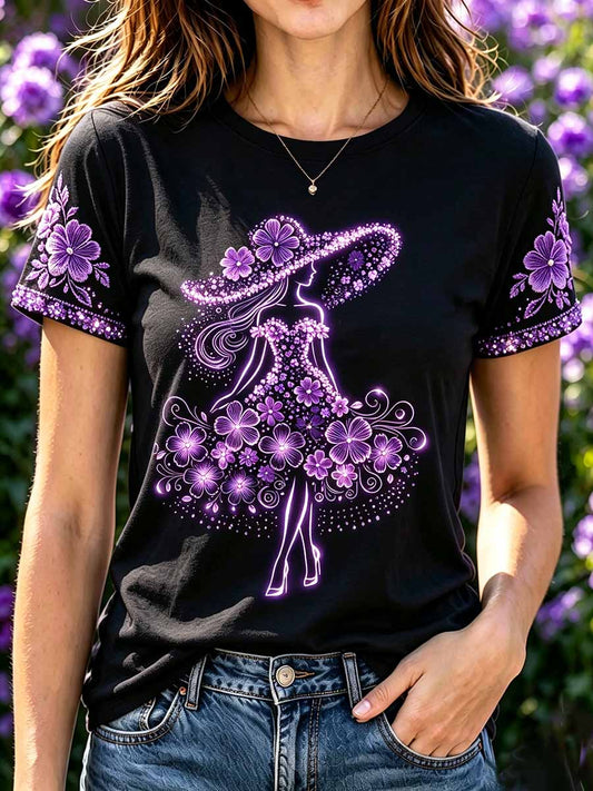Frauen Mode Alzheimer Unterstützung Grafik T-Shirt