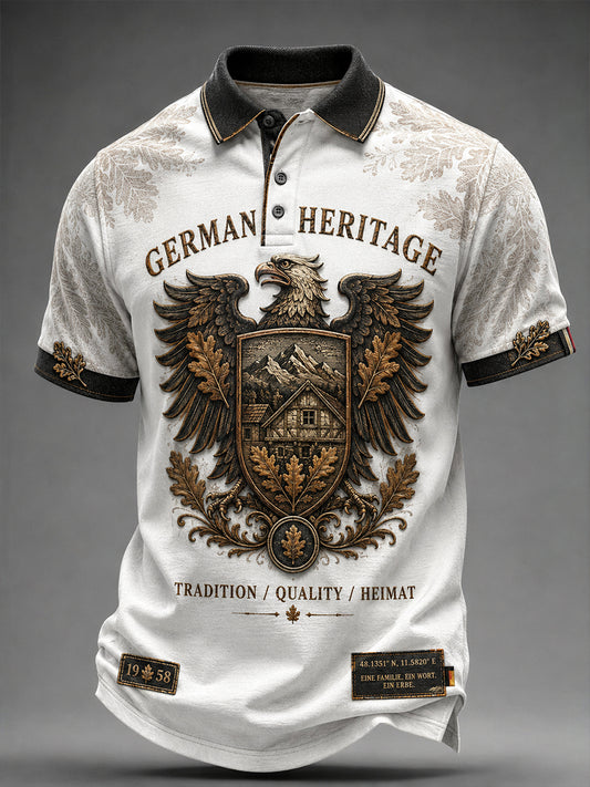 Herren-Deutschlandtraditions-Hemd mit kurzen Ärmeln