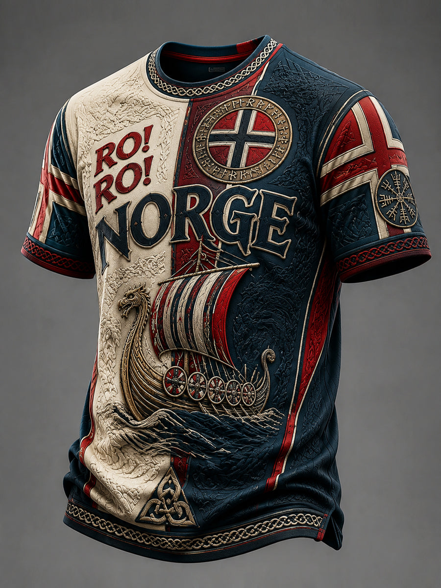 Vintage Norweger "Forward" RO! RO! Lässiges T-Shirt