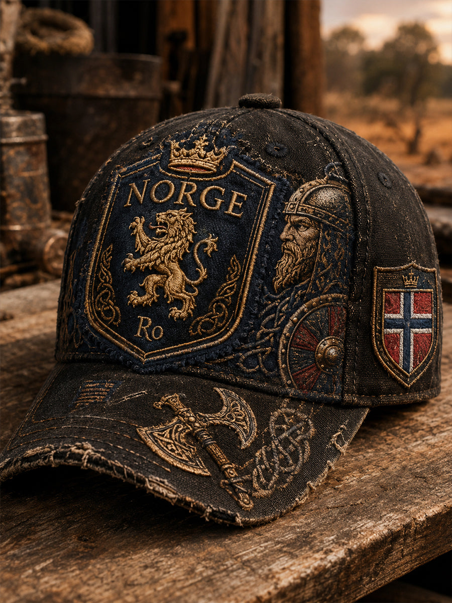 Unisex norwegischer Wikinger-Motto-Hut mit patriotischem Kunst druck