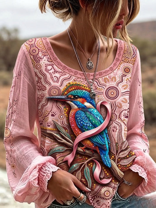 Frauen Brustkrebs Bewusstsein Australien Kunst Printed Top