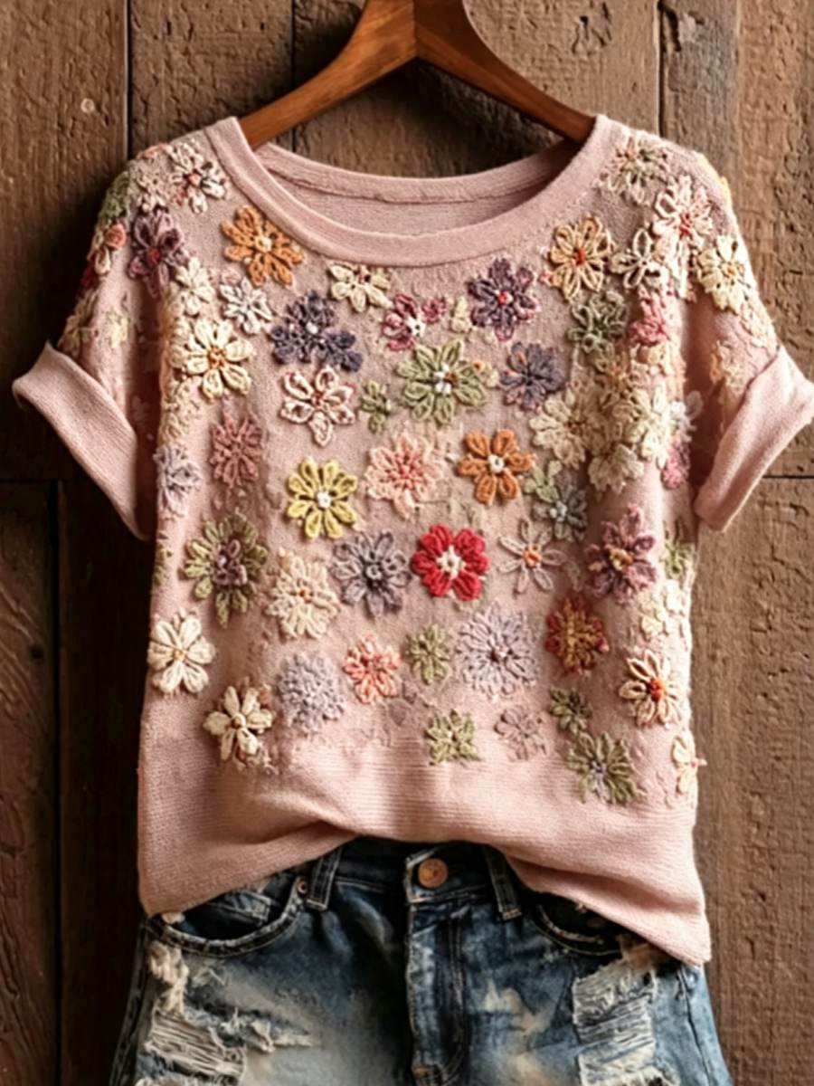 Kurzarm-T-Shirt für Damen