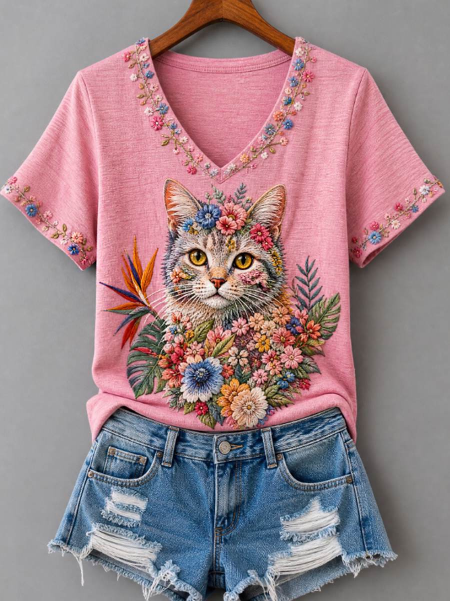 Damen-T-Shirt mit kurzen Ärmeln