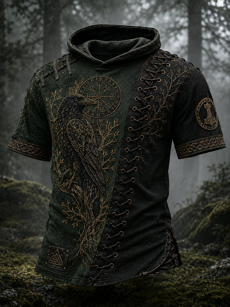 Vintage Viking-inspirierter nordischer Volkskunst druck Casual Hoodie