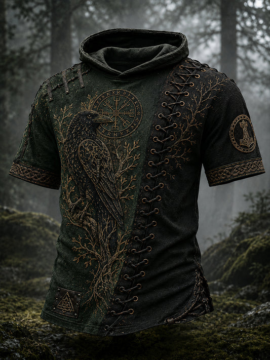 Vintage Viking-inspirierter nordischer Volkskunst druck Casual Hoodie