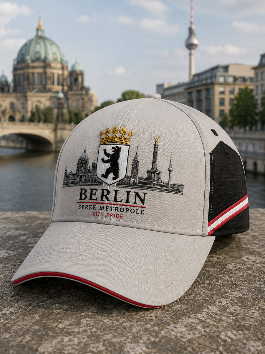 Mütze mit städtischem, denkmalstiftendem Grafikdruck