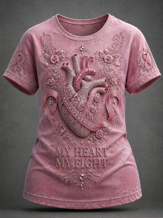 Frauen Rosa Power Motivation T-Shirt