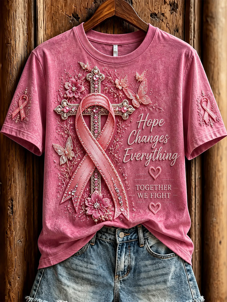 Hoffnung Bewusstsein lässig T-Shirt