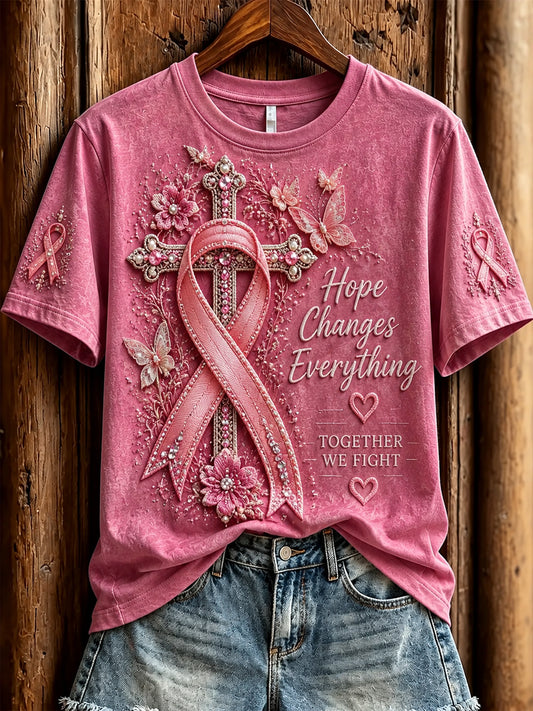 Hoffnung Bewusstsein lässig T-Shirt