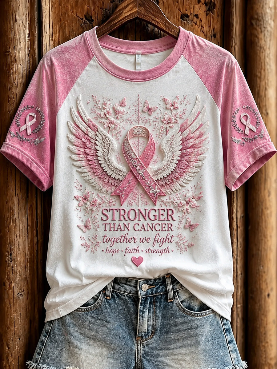 Frauen Krieger Geist Rosa Band Unterstützung T-Shirt