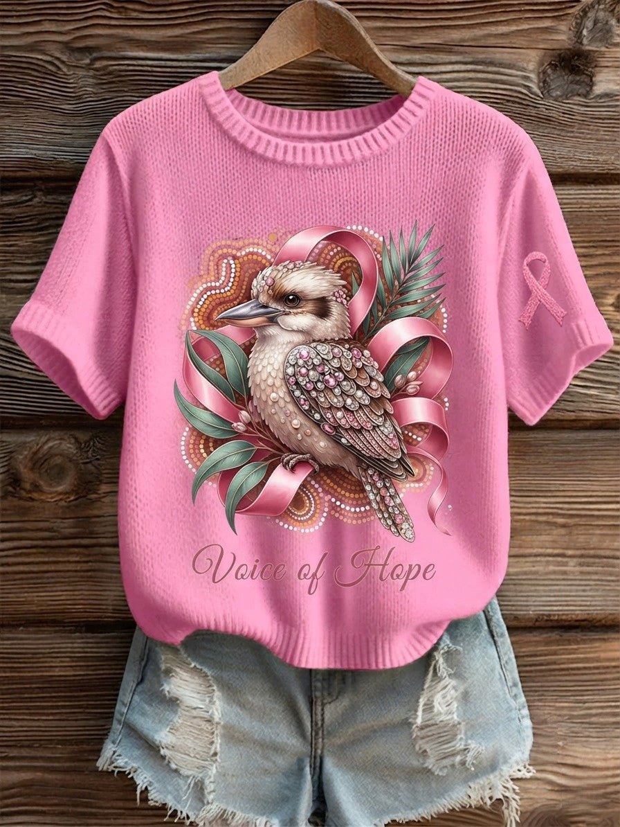 Frauen Brustkrebs Bewusstsein Australien stricken Kurzarm T-Shirt