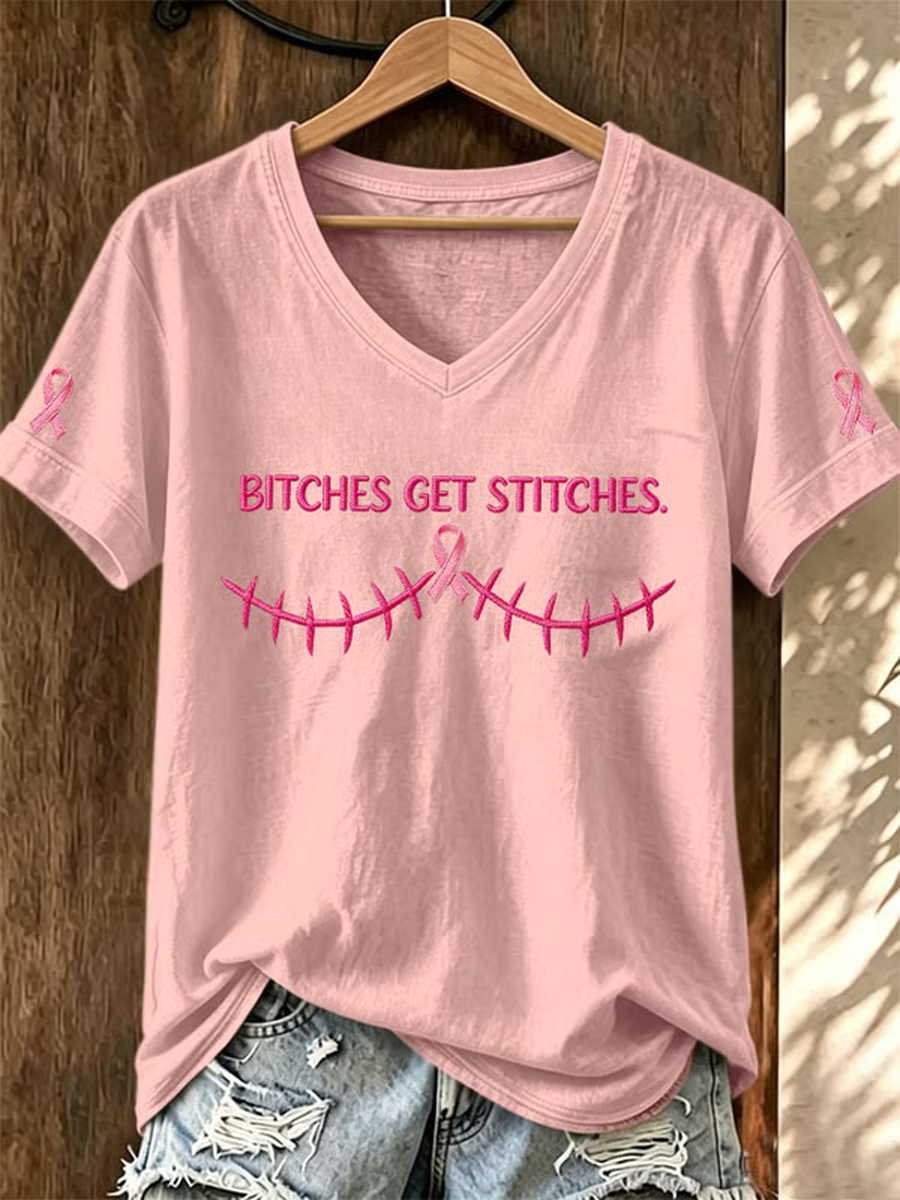 Damen-Lässiges bedrucktes Kurzarm-T-Shirt