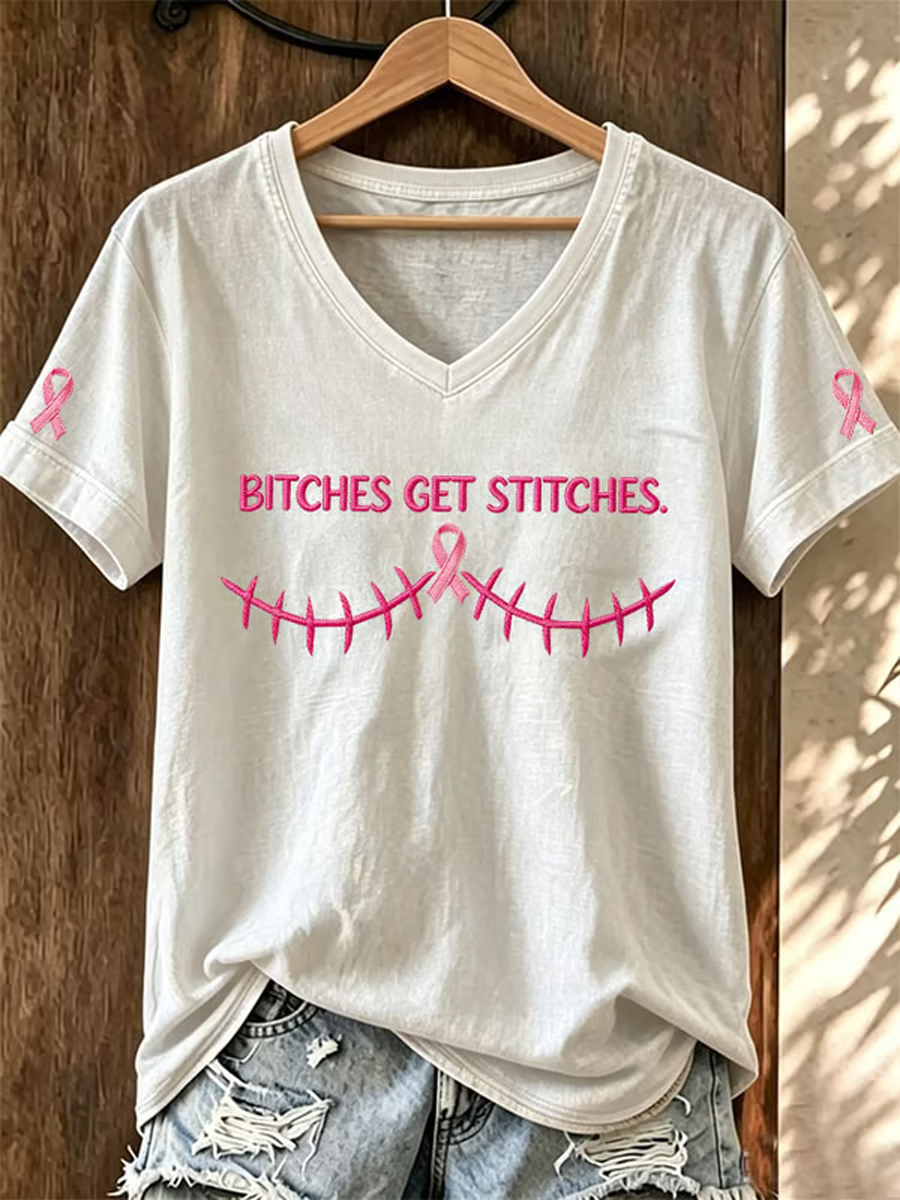 Damen-Lässiges bedrucktes Kurzarm-T-Shirt