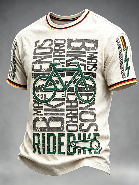 Herren-Öko-Fahrrad-T-Shirt aus Deutschland, 3D-gedruckt, lässig