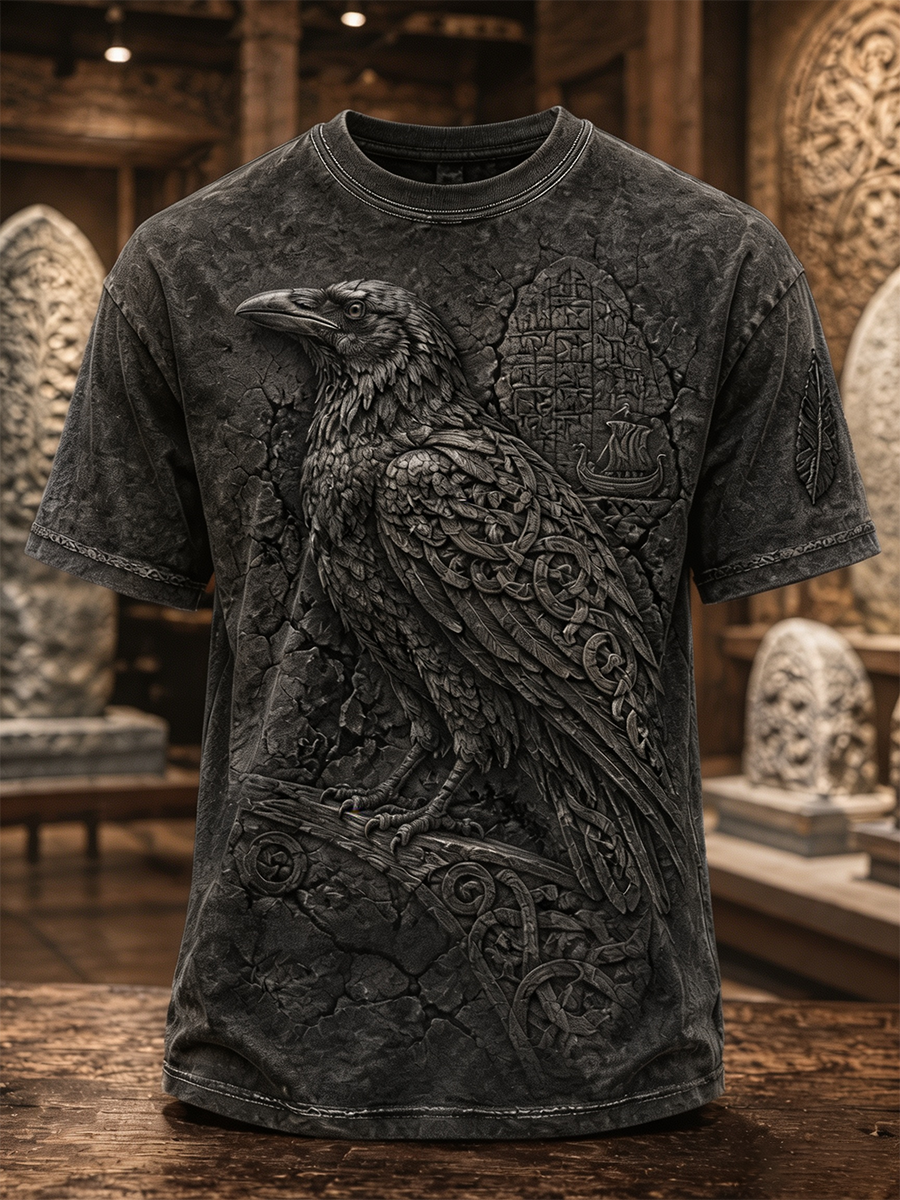 Herren-T-Shirt mit dänischen Wikingern und kurzen Ärmeln