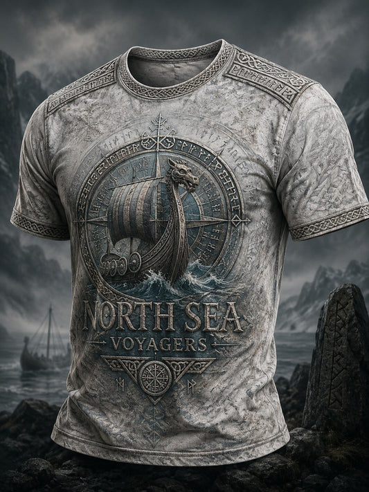 Bedrucktes T-Shirt für Herren – North Sea Voyagers